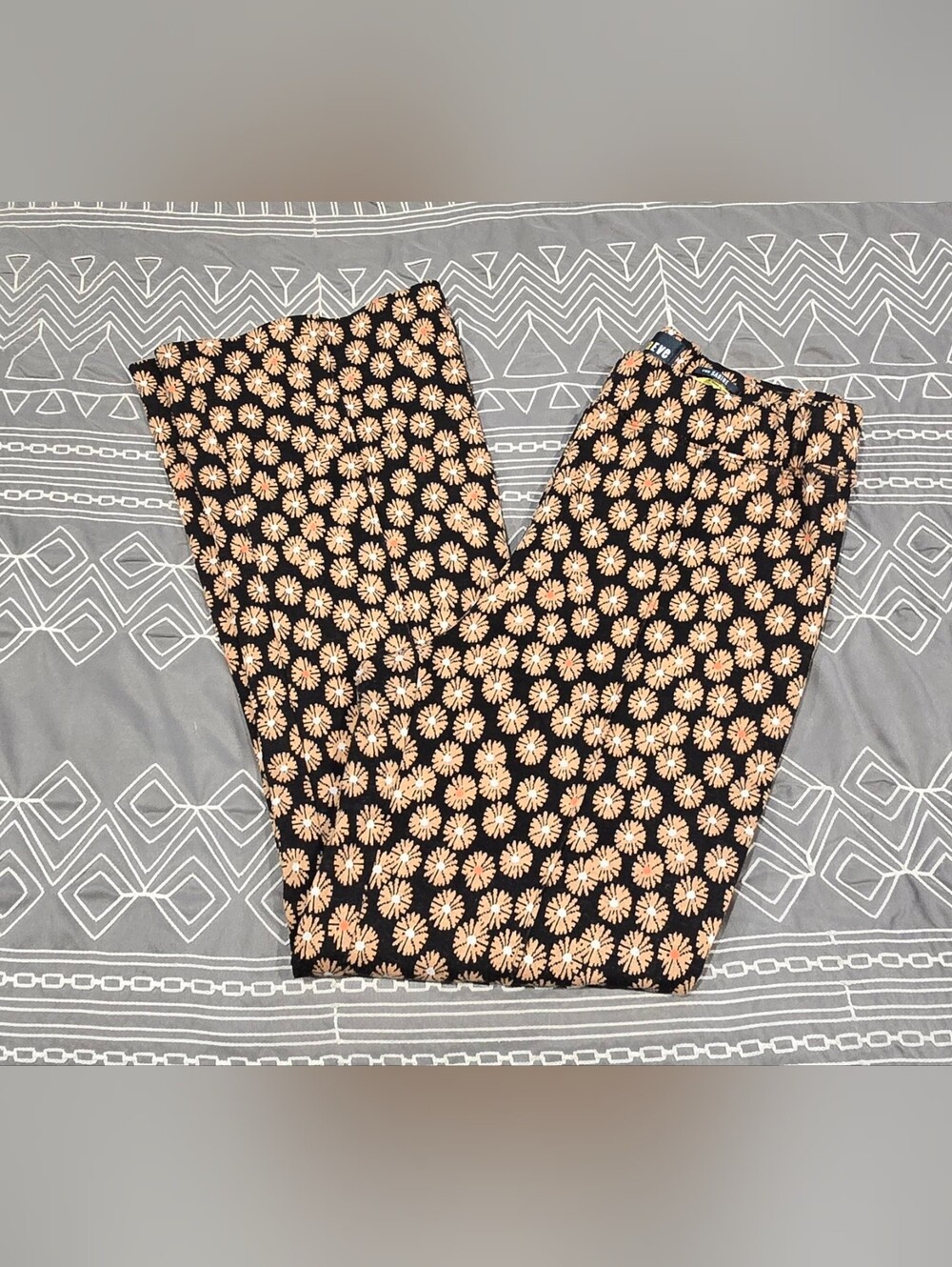 Maeve Sabine Daisy Floral Knit Kick Flare Pants Size Small